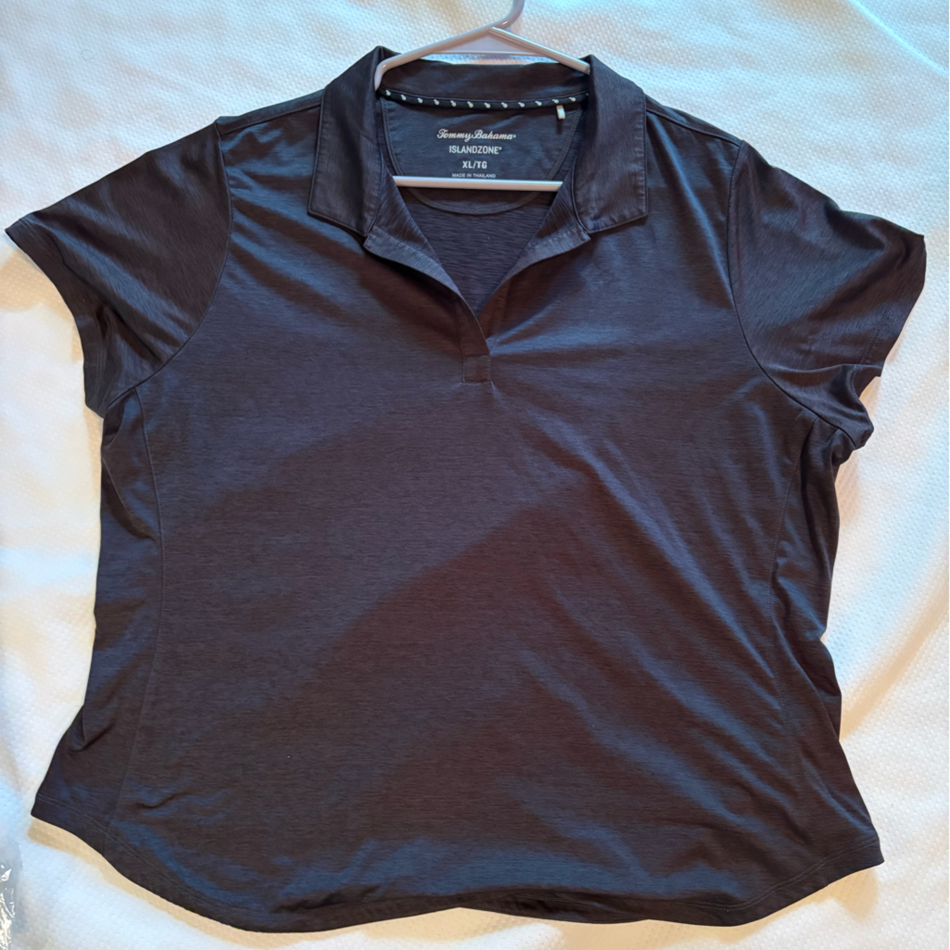 2 Tommy Bahama Polo Shirts. Xl Women Jet Black